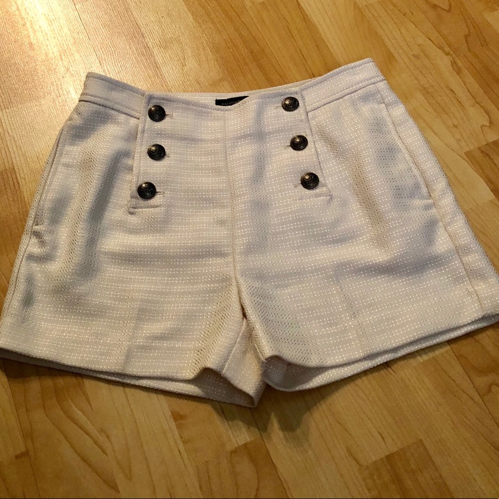 Cream high waisted Banana Republic shorts
